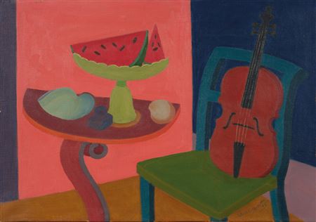 Natura morta con violino, 1956