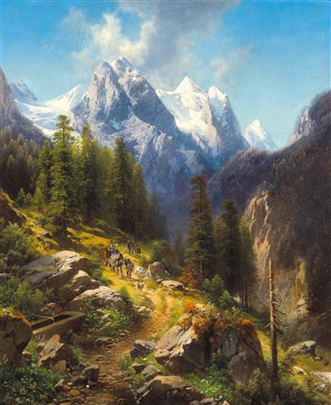 A view of the Wellhorn and Wetterhorn