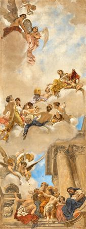 Design for a ceiling fresco, allegory of Austria