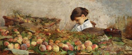 The young peach seller