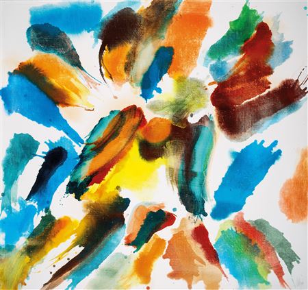 Sample artwork by Wolfgang Hollegha (Born 1929), known for abstract painting - View similar artists and auction records