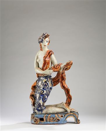 A large kneeling figure with floral trousers by Vally Wieselthier - Auction record, sale price, and art valuation. Compare with similar artists and explore comparable artworks.