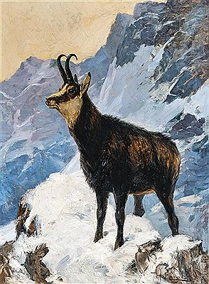 Chamois High in the Mountains by Hugo Engl - Auction record, sale price, and art valuation. Compare with similar artists and explore comparable artworks.