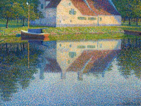 The River Lys and the Tempelhoeve in the evening sun by Evariste Gustave De Buck - Auction record, sale price, and art valuation. Compare with similar artists and explore comparable artworks.