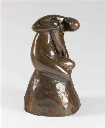Seated nude with dog by Henri Puvrez - Auction record, sale price, and art valuation. Compare with similar artists and explore comparable artworks.