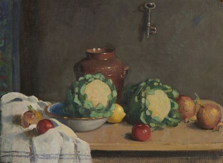 STILL LIFE - FRUIT AND VEGETABLES ON A TABLE