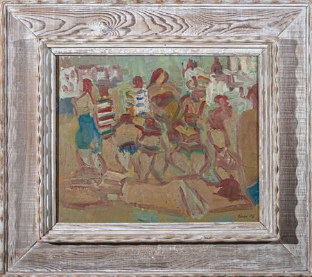 The beach, 1950
