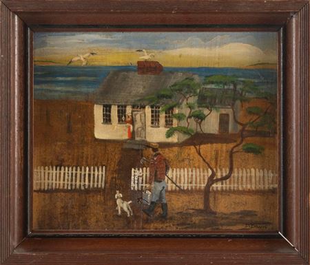 Sample artwork by Dorothy Davis (1910 - 1991), known for child figure, bird - View similar artists and auction records