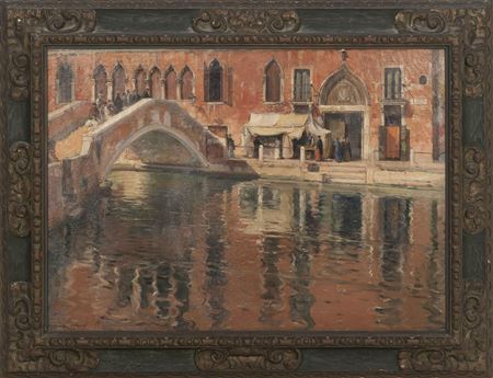 "The Red Palace", a Venetian canal scene.