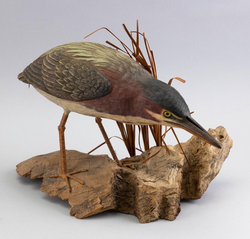 NEAR-LIFE-SIZE GREEN HERON