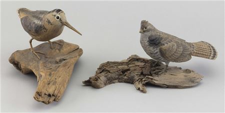 MINIATURE GAMEBIRD CARVINGS (2)