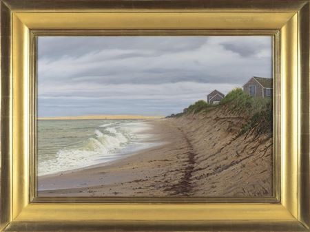 Cottages along the dunes.