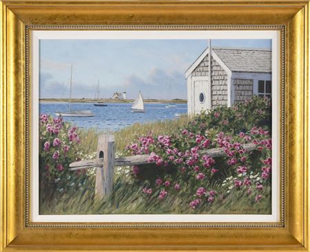 Stage Harbor, Chatham, Massachusetts. by Neil Mcauliffe - Auction record, sale price, and art valuation. Compare with similar artists and explore comparable artworks.