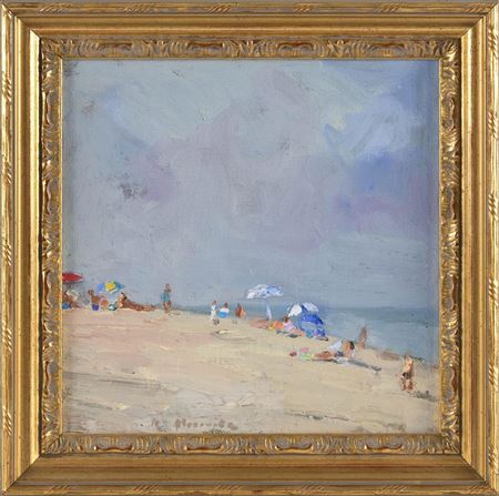 On the beach.