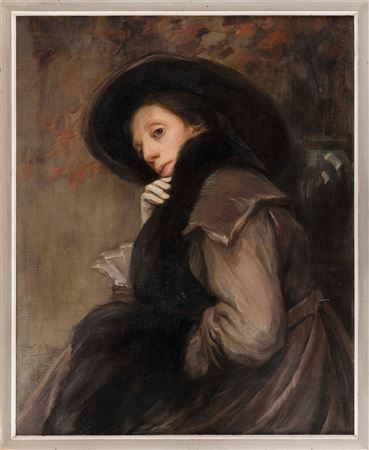 Dramatic portrait of a woman. by William McWhannel Petrie - Auction record, sale price, and art valuation. Compare with similar artists and explore comparable artworks.