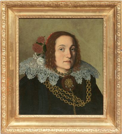 Bust of a gentlewoman with gold chain