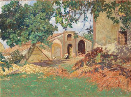 Motivo toscano (Casa del Cuccheri) by Giorgio Kienerk - Auction record, sale price, and art valuation. Compare with similar artists and explore comparable artworks.