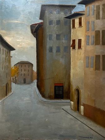 Houses in San Frediano by Nino Giovanni Tirinnanzi - Auction record, sale price, and art valuation. Compare with similar artists and explore comparable artworks.