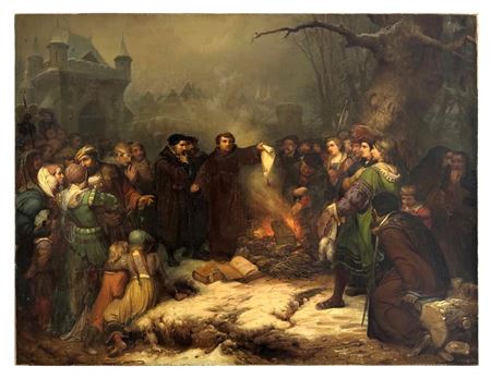 Martin Luther Burning the Papal Bull