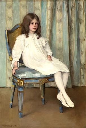 Portrait Of A Young Girl Seated In A Chair by Louise Howland King Cox - Auction record, sale price, and art valuation. Compare with similar artists and explore comparable artworks.