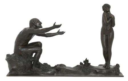 Sculpture Of A Satyr And Nude Woman
