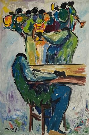 Black Americana Painting Of A New Orleans Jazz Band