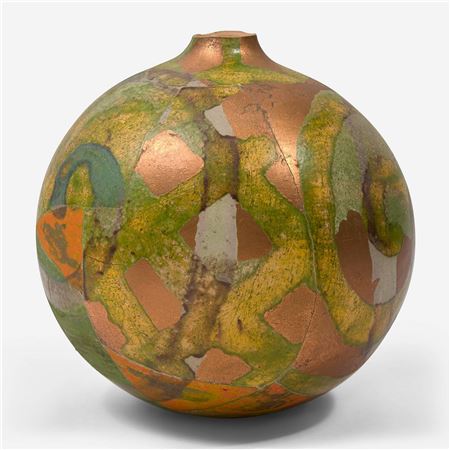 "Polychrome Lustre Glazed Vessel, USA, 1986"