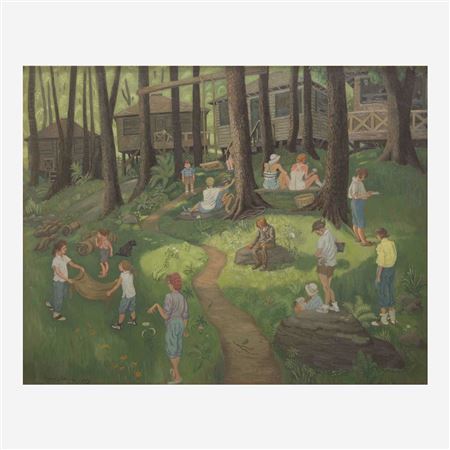 Sample artwork by Peggy Brook (Margaret) Bacon (1895 - 1987), known for genre painting, caricature, illustrations - View similar artists and auction records