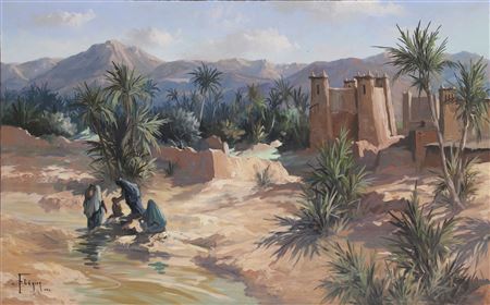 Paysage animé orientaliste, 1964