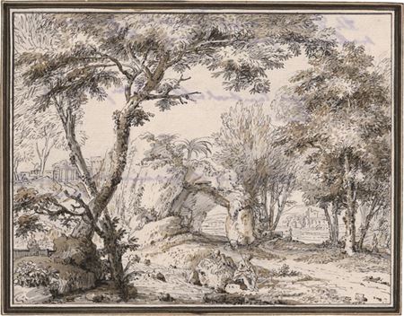 Arcadian landscape with resting shepherds by Abraham Genoels - Auction record, sale price, and art valuation. Compare with similar artists and explore comparable artworks.