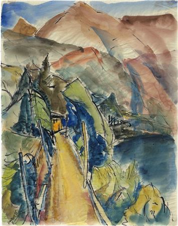 Automobile road on Lake Maggiore