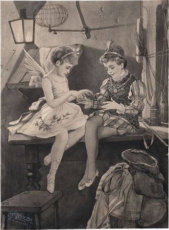 The prince and the fairy in the Christmas play