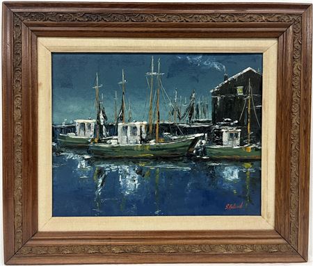 Boatyard Scene Ships