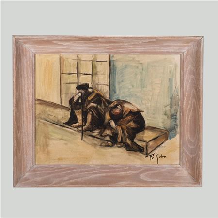 Expressionist Judaica Art Urban City Cityscape Landscape