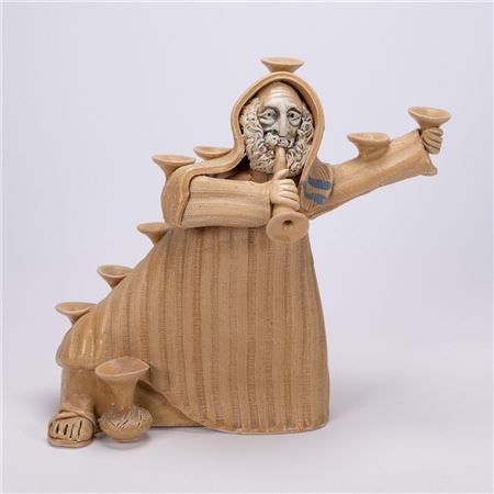 Ceramic Sculpture Menorah
