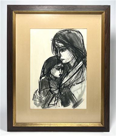 Depicts Portrait of Mother & Child
