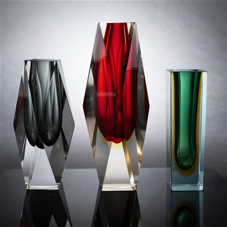 Mid-Century Modern Art Glass Vase Lot