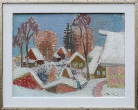 Winter landscape on Lake Constance