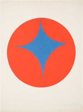Untitled (Red Tondo, Blue Star), 1967
