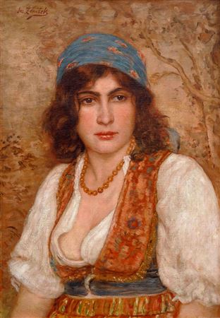 Young Woman with a Scarf