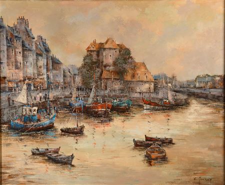 View of the port of Honfleur
