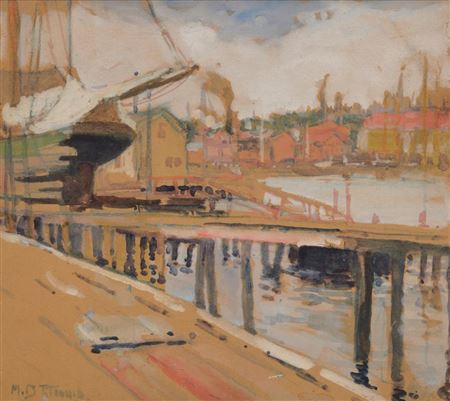 Gloucester Marine Railway (Ship On Ways, Gloucester Harbor)