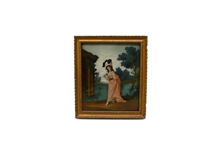 Young Seductress (Reverse Glass Painting)