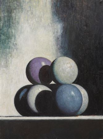 Larger Pile of Blue and White Balls