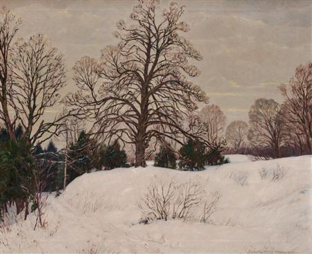 Winter Landscape by Robert Strong Woodward - Auction record, sale price, and art valuation. Compare with similar artists and explore comparable artworks.