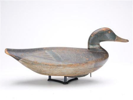 Exceedingly rare and possibly unique hollow carved mallard