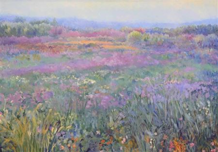 FIELDS OF LAVENDER, LAND’S END, SIDNEY BC by Helen Rogak - Auction record, sale price, and art valuation. Compare with similar artists and explore comparable artworks.