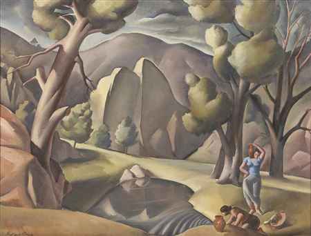 "Landscape Bosnia, II" by Vladimir Becic - Auction record, sale price, and art valuation. Compare with similar artists and explore comparable artworks.