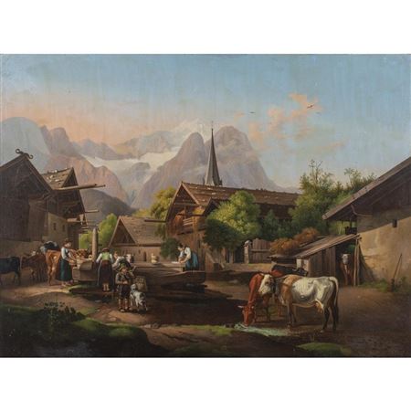 "In the Courtyard," 1839