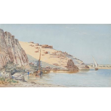 "Aswan: The Nile Riber Bank," 1873